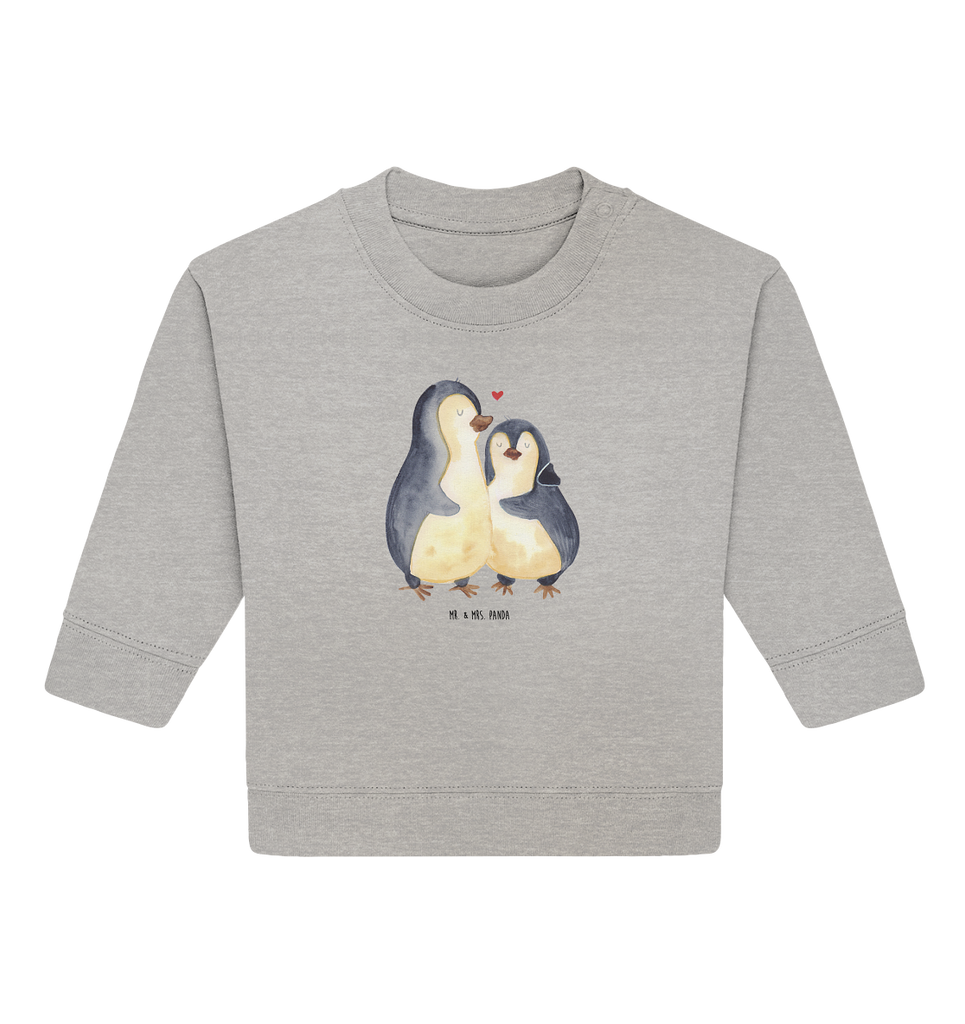 Organic Baby Pullover Pinguin umarmen Wunderschöner Baby Pullover /Sweatshirt von Mr. & Mrs. Panda Material: - 85 % Baumwolle (Bio-Qualität, ringgesponnen, gekämmt) - 15 % Polyester (recycelt)</li><li>Grammatur: 280 g/m² - Schnitt: normale Passform</li><li>Eingesetzte Ärmel - Knopfleiste mit 1 gleichfarbigen Druckknopf und 1 verdeckten Druckknopf an Schulter für einfacheres Anziehen, Pinguin, Liebe, Liebespaar, Liebesbeweis, Liebesgeschenk, Verlobung, Jahrestag, Hochzeitstag, Hochzeit, Hochzeitsgeschenk