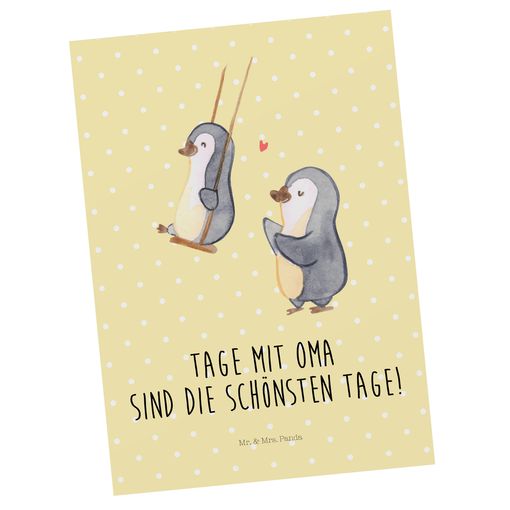 Postkarte Pinguin Oma schaukeln Postkarte, Karte, Geschenkkarte, Grußkarte, Einladung, Ansichtskarte, Geburtstagskarte, Einladungskarte, Dankeskarte, Ansichtskarten, Einladung Geburtstag, Einladungskarten Geburtstag, Familie, Vatertag, Muttertag, Bruder, Schwester, Mama, Papa, Oma, Opa, beste Oma, Lieblingsoma, Geschenk für Oma, Omi, Großmutter