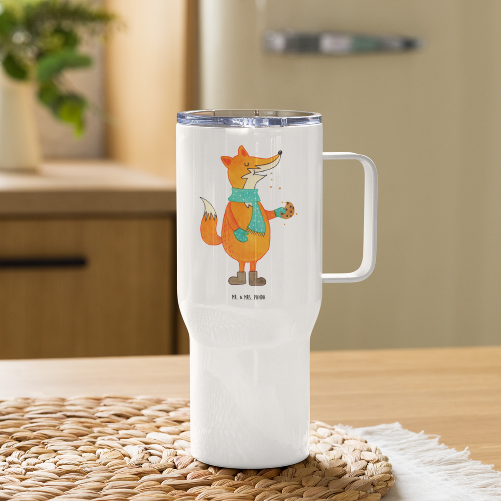 XXL Thermobecher Fuchs Keks Thermobecher, XL Thermobecher, Reisebecher, XL Reisetasse, Großer Thermobecher, Autobecher, Jumbo Becher, Fuchs, Füchse, Backen Spruch, Kekse, Winter, Weihnachtszeit, Plätzchen, Liebe, Küche Deko