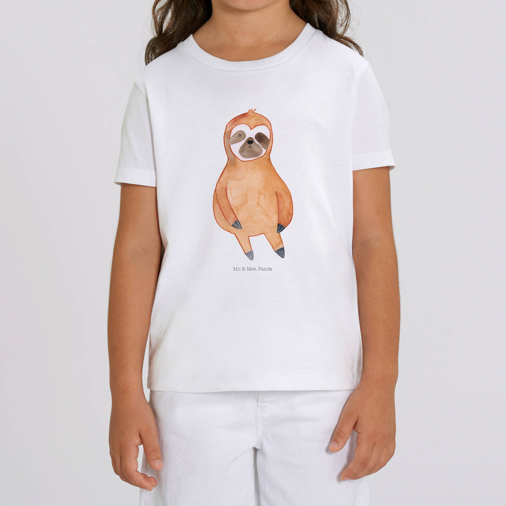 Organic Kinder T-Shirt Faultier Zufrieden Kinder T-Shirt, Kinder T-Shirt Mädchen, Kinder T-Shirt Jungen, Faultier, Faultier Geschenk, Faultier Deko, Faultiere, faul, Lieblingstier, Pause, relaxen, Glück, glücklich, zufrieden, happy, Zufriedenheit, Gelassenheit, Ruhe, Frieden