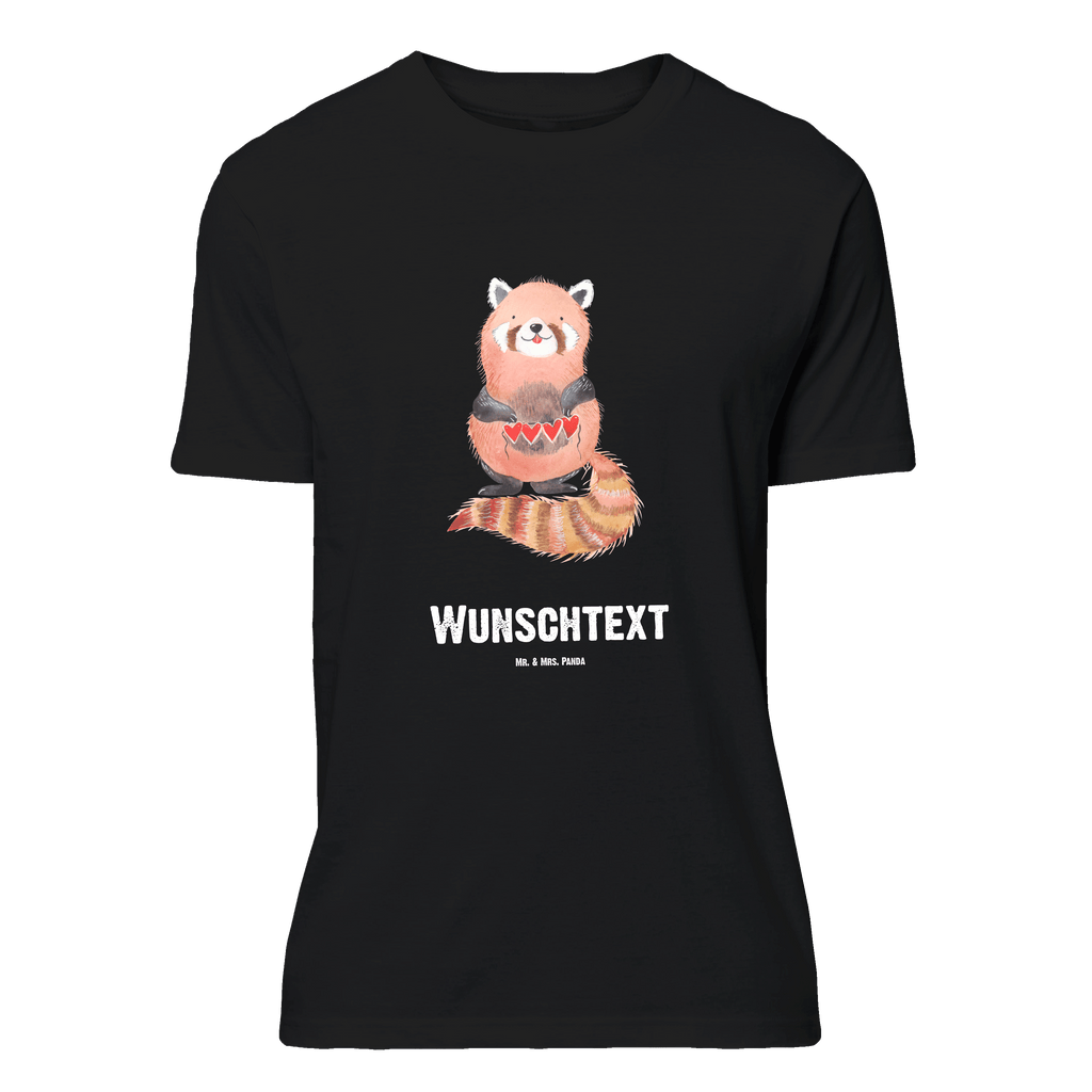 Personalisiertes T-Shirt Roter Panda T-Shirt Personalisiert, T-Shirt mit Namen, T-Shirt mit Aufruck, Männer, Frauen, Wunschtext, Bedrucken, Tiermotive, Gute Laune, lustige Sprüche, Tiere, Panda, Liebe, Rot, Herz, Liebling, Lieblingsmensch