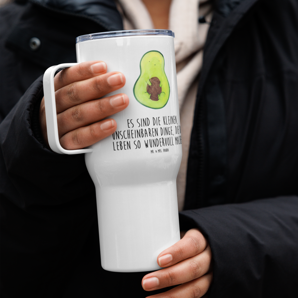 XXL Thermobecher Avocado Kern Thermobecher, XL Thermobecher, Reisebecher, XL Reisetasse, Großer Thermobecher, Autobecher, Jumbo Becher, Avocado, Veggie, Vegan, Gesund, Avokado, Avocadokern, Kern, Pflanze, Spruch Leben