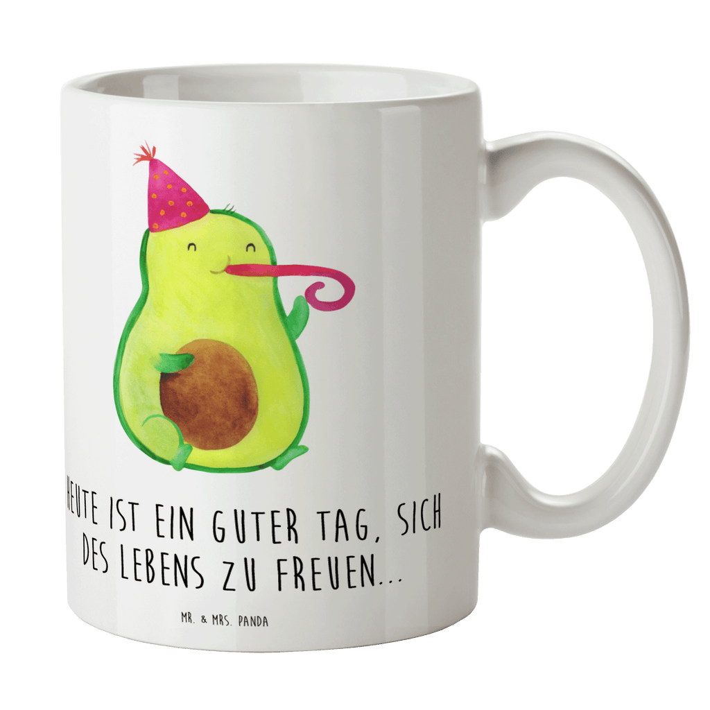 Tasse Avocado Feier Tasse, Kaffeetasse, Teetasse, Becher, Kaffeebecher, Teebecher, Keramiktasse, Porzellantasse, Büro Tasse, Geschenk Tasse, Tasse Sprüche, Tasse Motive, Kaffeetassen, Tasse bedrucken, Designer Tasse, Cappuccino Tassen, Schöne Teetassen, Avocado, Veggie, Vegan, Gesund, Party, Feierlichkeit, Feier, Fete, Geburtstag, Gute Laune, Tröte