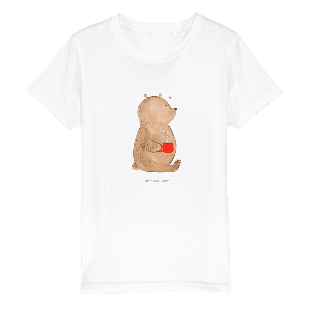 Organic Kinder T-Shirt Bär Kaffee Kinder T-Shirt, Kinder T-Shirt Mädchen, Kinder T-Shirt Jungen, Bär, Teddy, Teddybär, Kaffee, Coffee, Bären, guten Morgen, Morgenroutine, Welt erobern, Welt retten, Motivation