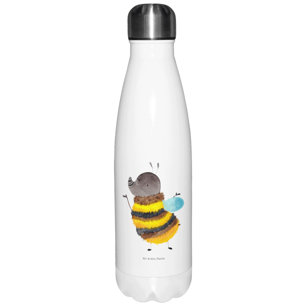 Thermosflasche Hummel flauschig Isolierflasche, Thermoflasche, Trinkflasche, Thermos, Edelstahl, Tiermotive, Gute Laune, lustige Sprüche, Tiere, Hummel, Flauschig, Biene, Blume, Natur