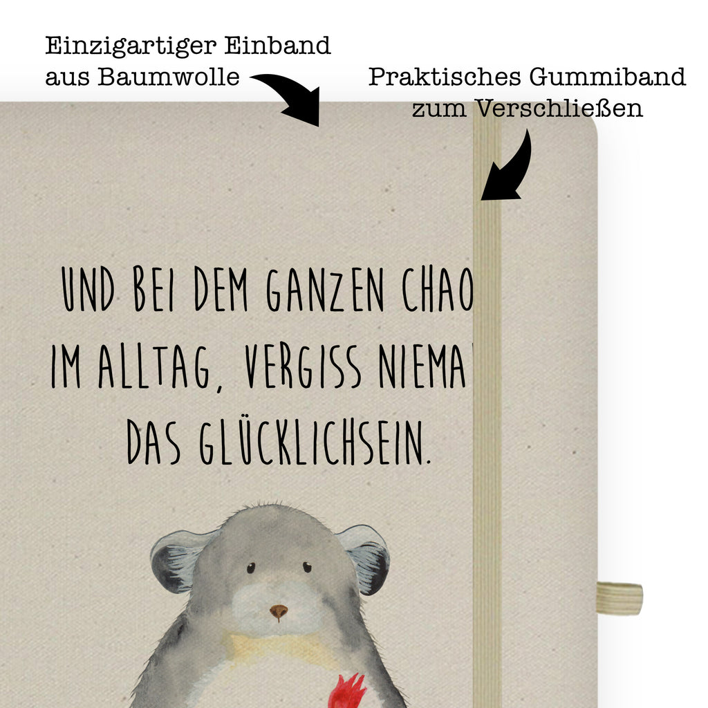 Baumwoll Notizbuch Chinchilla Blume Notizen, Eintragebuch, Tagebuch, Notizblock, Adressbuch, Journal, Kladde, Skizzenbuch, Notizheft, Schreibbuch, Schreibheft, Tiermotive, Gute Laune, lustige Sprüche, Tiere, Chinchilla, Chinchillas, Liebeskummer, Kummer, Depressionen, traurig sein, Chaos, Glücklichsein, Büro, Büroalltag