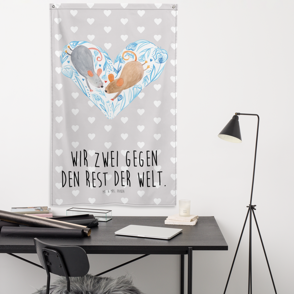 Wandteppich Mäuse Herz Wandbehang, Dekoration, Boho, Wandteppich, Wandtuch, Wanddeko, Tapisserie, Tapestry, Wandbild, Textil-Kunst, Schmuck-Wandbehang, Wand Deko, Kinderzimmer, Kinderzimmer Wand, Kinderzimmer Deko, Kinderzimmer Wanddeko, Liebe, Partner, Freund, Freundin, Ehemann, Ehefrau, Heiraten, Verlobung, Heiratsantrag, Liebesgeschenk, Jahrestag, Hocheitstag, Maus, Mäuse, Liebesbotschaft, Liebesbeweis, Hochzeit, Lieblingsmensch, Gemeinsamkeit, Love, Geschenk für zwei