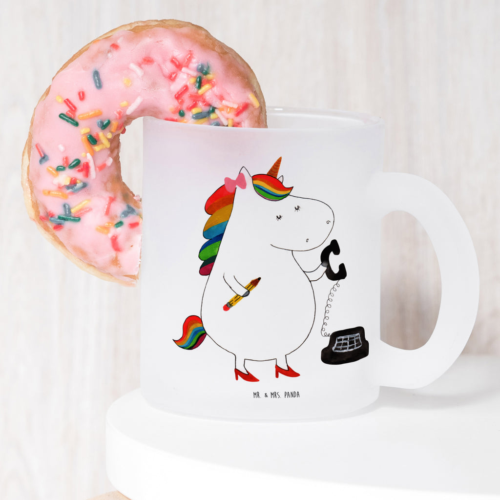 Teetasse Einhorn Sekretärin Teetasse, Teeglas, Teebecher, Tasse mit Henkel, Tasse, Glas Teetasse, Teetasse aus Glas, Einhorn, Einhörner, Einhorn Deko, Pegasus, Unicorn, Sekretärin, Büro, Rechtsanwältin, Rechtsanwaltsgehilfin, Steuerbüro, Steuerkanzlei, Bürokraft, Bürohilfe