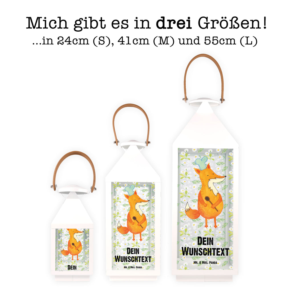 Personalisierte Deko Laterne Fuchs Koch Gartenlampe, Gartenleuchte, Gartendekoration, Gartenlicht, Laterne  kleine Laternen, XXL Laternen, Laterne groß, Fuchs, Füchse, Koch Geschenk, Küche Spruch, Küche Deko, Köche, Bäcker, Party Spruch, Spruch lustig, witzig