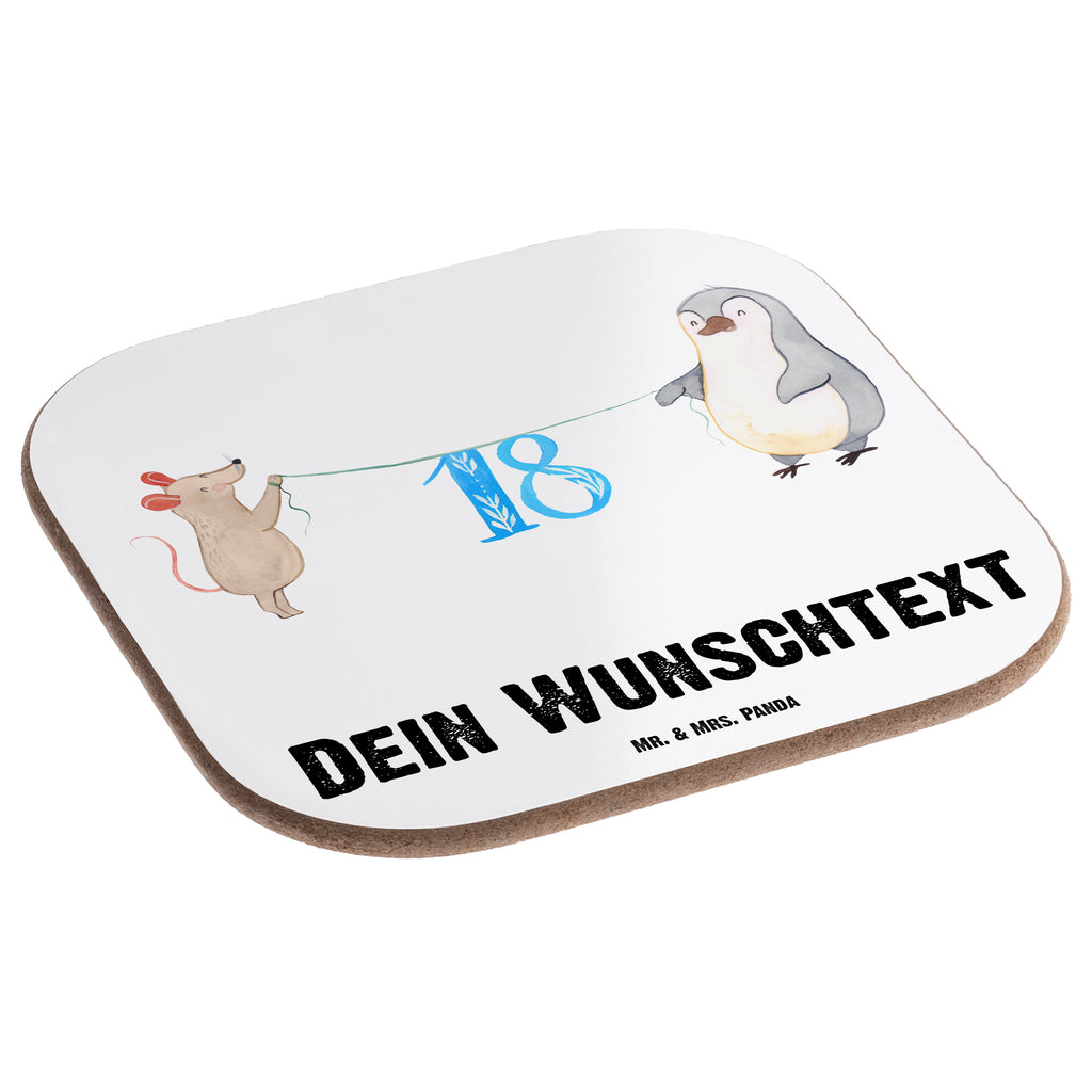 Personalisierte Untersetzer 18. Geburtstag Maus Pinguin Personalisierte Untersetzer, PErsonalisierte Bierdeckel, Personalisierte Glasuntersetzer, Peronalisierte Untersetzer Gläser, Personalisiert Getränkeuntersetzer, Untersetzer mit Namen, Bedrucken, Personalisieren, Namensaufdruck, Geburtstag, Geburtstagsgeschenk, Geschenk, Party, Feiern, Torte, Kuchen