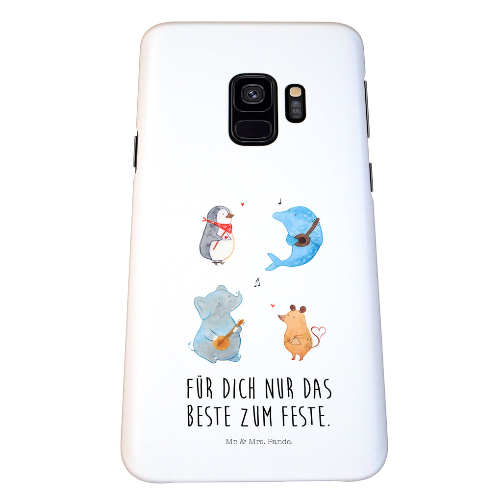 Handyhülle Big Band Handyhülle, Handycover, Cover, Handy, Hülle, Iphone 10, Iphone X, Tiermotive, Gute Laune, lustige Sprüche, Tiere, Hund, Pinguin, Maus, Elefant, Delfin, Gitarre, Band, Triangel, Musikanten, Musik