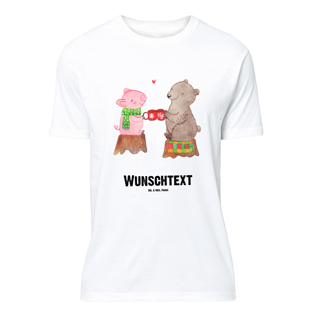 Personalisiertes T-Shirt Glühschwein Sause T-Shirt Personalisiert, T-Shirt mit Namen, T-Shirt mit Aufruck, Männer, Frauen, Winter, Weihnachten, Weihnachtsdeko, Nikolaus, Advent, Heiligabend, Wintermotiv, Prost, Alles Gute, Weihnachtszeit, Schwein, Bär