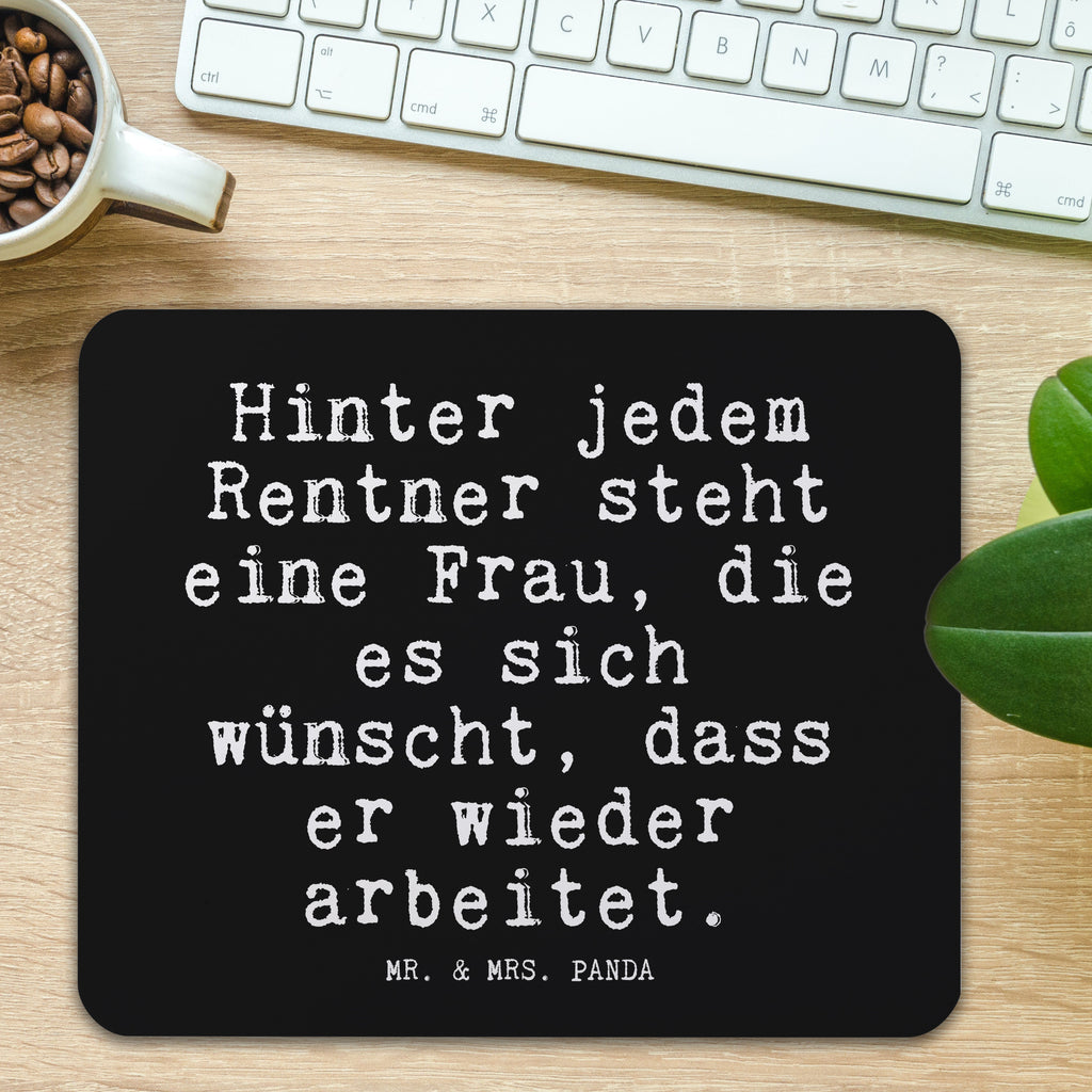 Mauspad Fun Talk Hinter jedem Rentner steht eine Frau, die es sich wünscht, dass er wieder arbeitet. Mousepad, Computer zubehör, Büroausstattung, PC Zubehör, Arbeitszimmer, Mauspad, Einzigartiges Mauspad, Designer Mauspad, Mausunterlage, Mauspad Büro, Spruch, Sprüche, lustige Sprüche, Weisheiten, Zitate, Spruch Geschenke, Glizer Spruch Sprüche Weisheiten Zitate Lustig Weisheit Worte