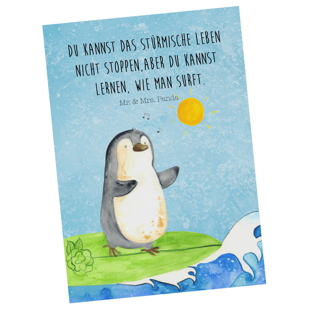 Postkarte Pinguin Surfer Postkarte, Karte, Geschenkkarte, Grußkarte, Einladung, Ansichtskarte, Geburtstagskarte, Einladungskarte, Dankeskarte, Ansichtskarten, Einladung Geburtstag, Einladungskarten Geburtstag, Pinguin, Pinguine, surfen, Surfer, Hawaii, Urlaub, Wellen, Wellen reiten, Portugal