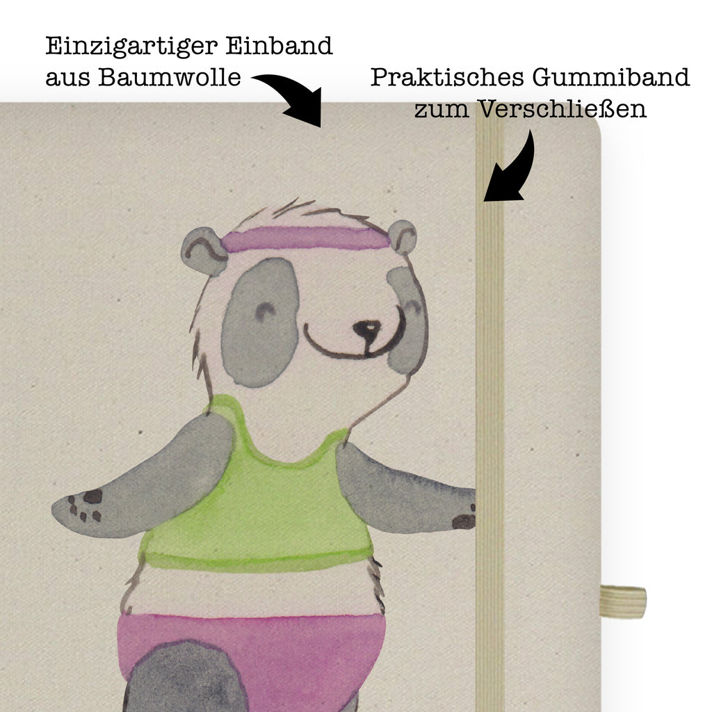 DIN A4 Personalisiertes Notizbuch Panda Aerobic Personalisiertes Notizbuch, Notizbuch mit Namen, Notizbuch bedrucken, Personalisierung, Namensbuch, Namen, Geschenk, Sport, Sportart, Hobby, Schenken, Danke, Dankeschön, Auszeichnung, Gewinn, Sportler, Aerobic, Aerobic Fitness, Fitnessstudio