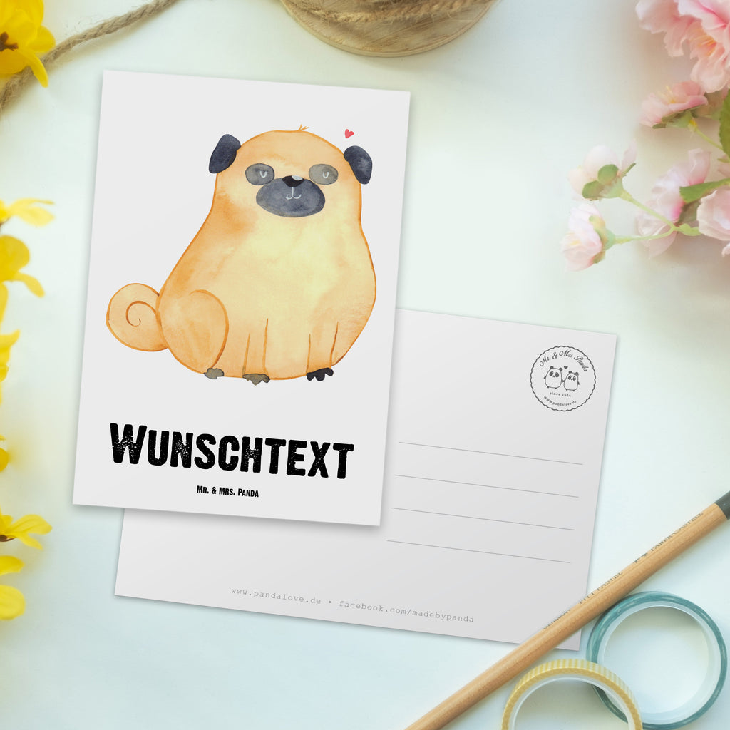 Personalisierte Postkarte Mops Postkarte mit Namen, Postkarte bedrucken, Postkarte mit Wunschtext, Postkarte personalisierbar, Geschenkkarte mit Namen, Grußkarte mit Namen, Karte mit Namen, Einladung mit Namen, Ansichtskarte mit Namen, Geschenkkarte mit Wunschtext, Grußkarte mit Wunschtext, Karte mit Wunschtext, Einladung mit Wunschtext, Ansichtskarte mit Wunschtext, Hund, Hundemotiv, Haustier, Hunderasse, Tierliebhaber, Hundebesitzer, Sprüche, Mops, Liebe, Hundeliebe