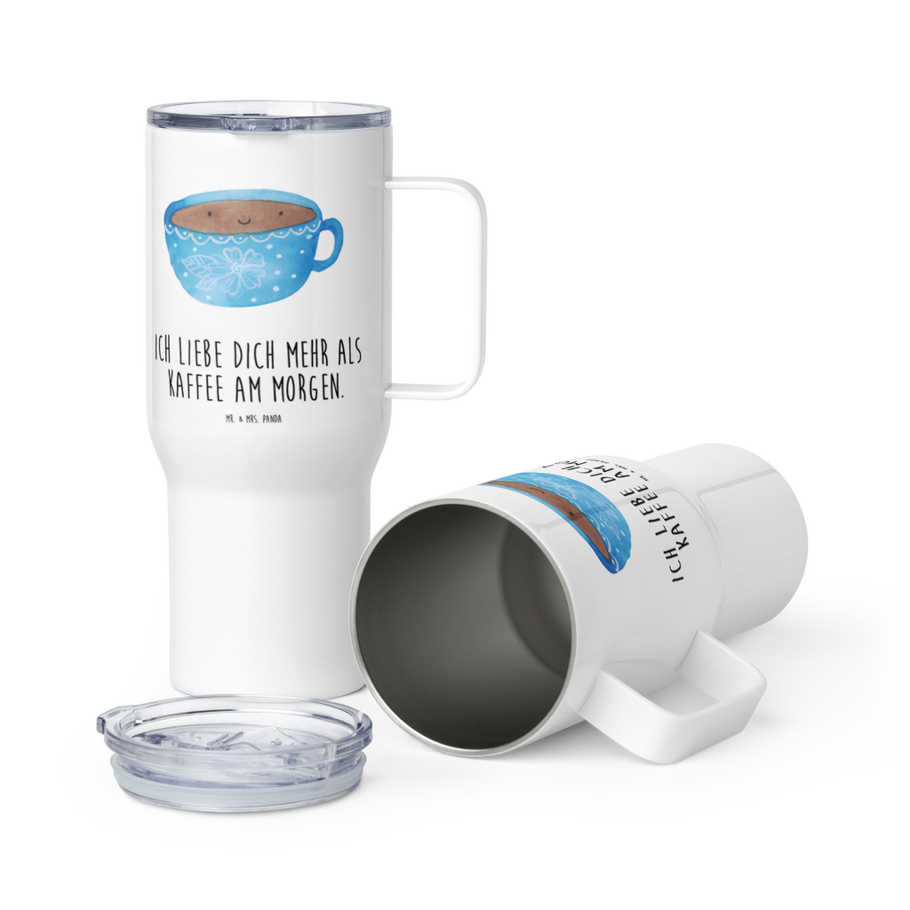 XXL Thermobecher Kaffee Tasse Thermobecher, XL Thermobecher, Reisebecher, XL Reisetasse, Großer Thermobecher, Autobecher, Jumbo Becher, Tiermotive, Gute Laune, lustige Sprüche, Tiere, Kaffee, Tasse, Liebe, Geschmack, Genuss, Glücklich