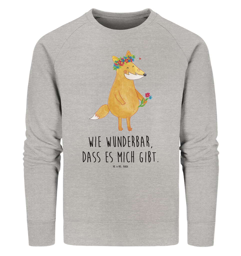 Organic Pullover Fuchs Blumen Pullover, Pullover Männer, Pullover Frauen, Sweatshirt, Sweatshirt Männer, Sweatshirt Frauen, Unisex, Fuchs, Füchse, Fox, Liebe, Freundin, Fuchsmädchen, Blumenmädchen, Freundinnen, Liebesbeweis, Blume, Blumen, Motivation, Freude, ich, mich, Selbstliebe