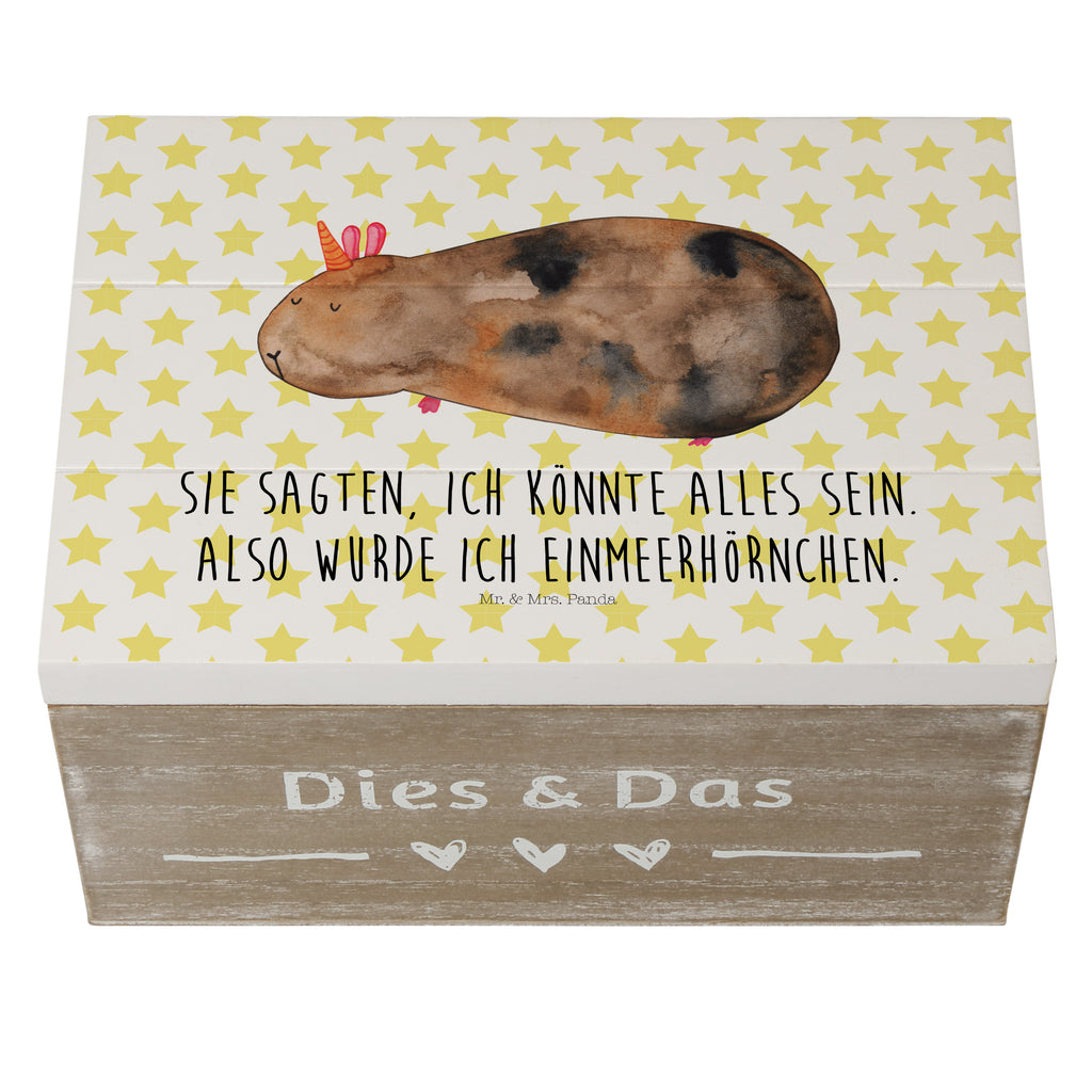 Holzkiste Meerhörnchen Holzkiste, Kiste, Schatzkiste, Truhe, Schatulle, XXL, Erinnerungsbox, Erinnerungskiste, Dekokiste, Aufbewahrungsbox, Geschenkbox, Geschenkdose, Einhorn, Einhörner, Einhorn Deko, Pegasus, Unicorn, Meerhörnchen, Meericorn, Meerschwein, Meerschweinchen