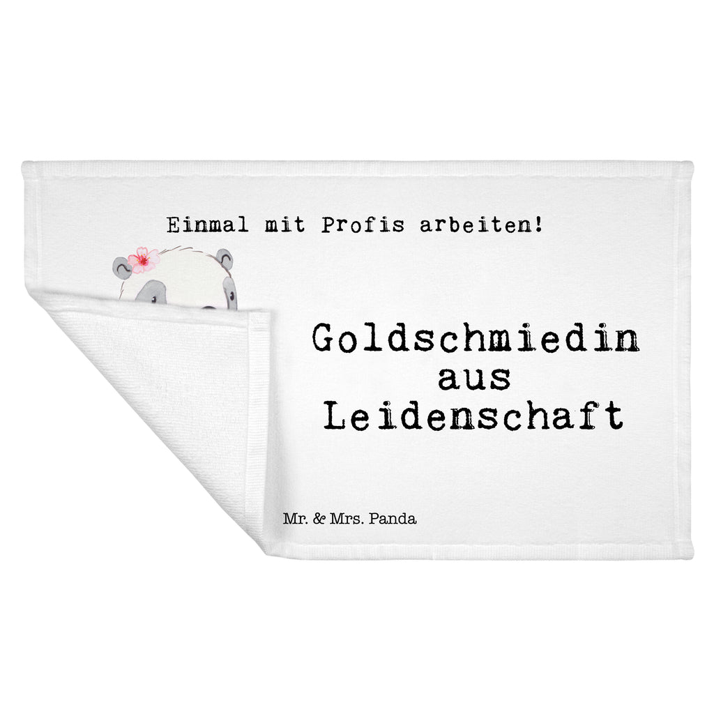 Handtuch Goldschmiedin aus Leidenschaft Gästetuch, Reisehandtuch, Sport Handtuch, Frottier, Kinder Handtuch, Beruf, Ausbildung, Jubiläum, Abschied, Rente, Kollege, Kollegin, Geschenk, Schenken, Arbeitskollege, Mitarbeiter, Firma, Danke, Dankeschön, Juwelierin, Goldschmiedin, Schmiedin, Schmuckwarenhändlerin, Schmuckgeschäft, Eröffnung