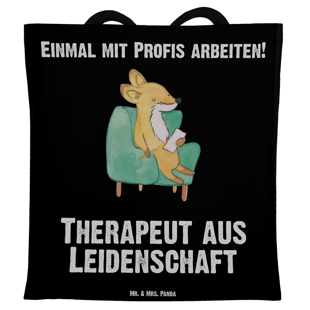 Tragetasche Therapeut aus Leidenschaft Beuteltasche, Beutel, Einkaufstasche, Jutebeutel, Stoffbeutel, Tasche, Shopper, Umhängetasche, Strandtasche, Schultertasche, Stofftasche, Tragetasche, Badetasche, Jutetasche, Einkaufstüte, Laptoptasche, Beruf, Ausbildung, Jubiläum, Abschied, Rente, Kollege, Kollegin, Geschenk, Schenken, Arbeitskollege, Mitarbeiter, Firma, Danke, Dankeschön