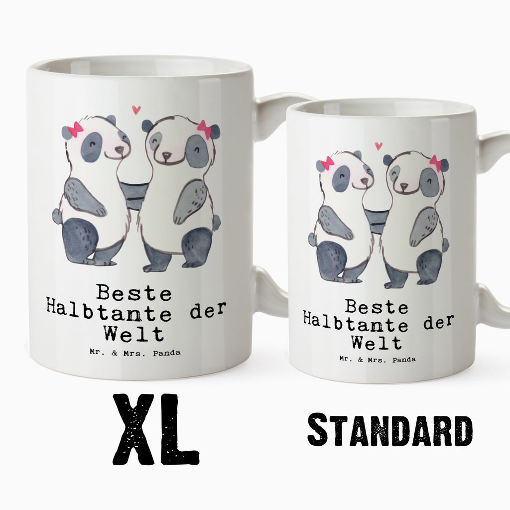 XL Tasse Panda Beste Halbtante der Welt XL Tasse, Große Tasse, Grosse Kaffeetasse, XL Becher, XL Teetasse, spülmaschinenfest, Jumbo Tasse, Groß, für, Dankeschön, Geschenk, Schenken, Geburtstag, Geburtstagsgeschenk, Geschenkidee, Danke, Bedanken, Mitbringsel, Freude machen, Geschenktipp, Halbtante, Tante, beste Tante, Stieftante, Stief, Stiefgeschwister, Familie, Kleinigkeit