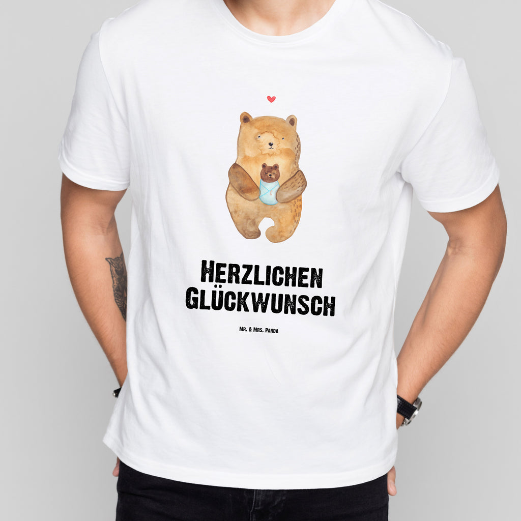 T-Shirt Standard Bär mit Baby T-Shirt, Shirt, Tshirt, Lustiges T-Shirt, T-Shirt mit Spruch, Party, Junggesellenabschied, Jubiläum, Geburstag, Herrn, Damen, Männer, Frauen, Schlafshirt, Nachthemd, Sprüche, Bär, Teddy, Teddybär, Eltern, Mutter, Baby, Taufe, Geburt, Nichte, Neffe, Enkel, Enkelin, Täufling, Geburtstag, Glückwunsch