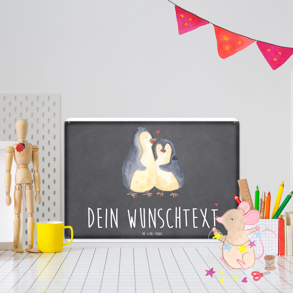 Personalisiertes Blechschild Pinguin umarmend Blechschild, Metallschild, Geschenk Schild, Schild, Magnet-Metall-Schild, Deko Schild, Wandschild, Wand-Dekoration, Türschild, Pinguin, Liebe, Liebespaar, Liebesbeweis, Liebesgeschenk, Verlobung, Jahrestag, Hochzeitstag, Hochzeit, Hochzeitsgeschenk