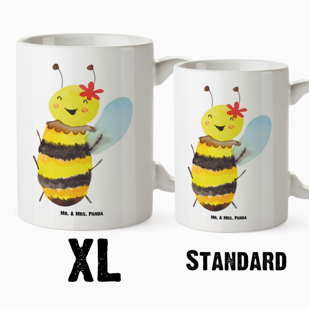 XL Tasse Biene Happy XL Tasse, Große Tasse, Grosse Kaffeetasse, XL Becher, XL Teetasse, spülmaschinenfest, Jumbo Tasse, Groß, Biene, Wespe, Hummel