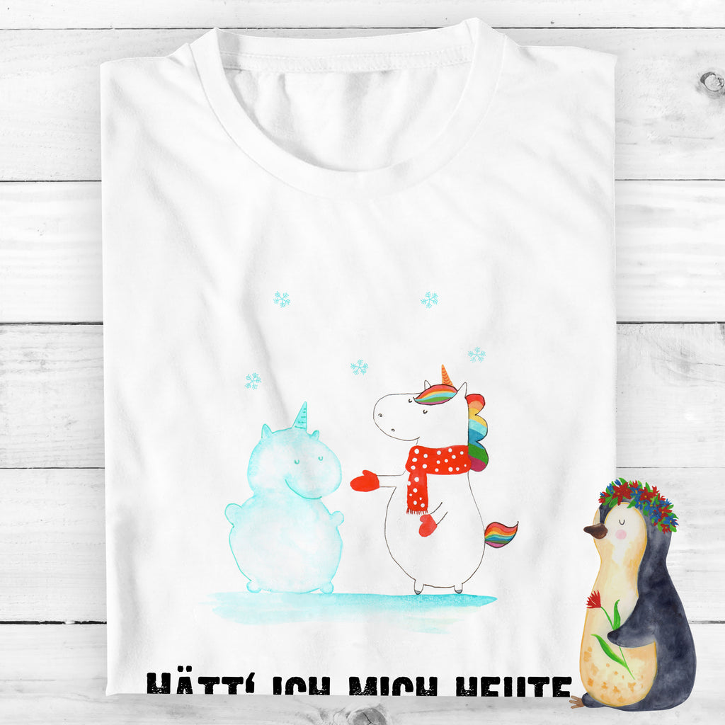 T-Shirt Standard Einhorn Schneemann T-Shirt, Shirt, Tshirt, Lustiges T-Shirt, T-Shirt mit Spruch, Party, Junggesellenabschied, Jubiläum, Geburstag, Herrn, Damen, Männer, Frauen, Schlafshirt, Nachthemd, Sprüche, Einhorn, Einhörner, Einhorn Deko, Pegasus, Unicorn, Schneemann, Winter, Schnee, Kuchen, Weihnachten, kalt, Mütze, Handschuhe, X-Mas