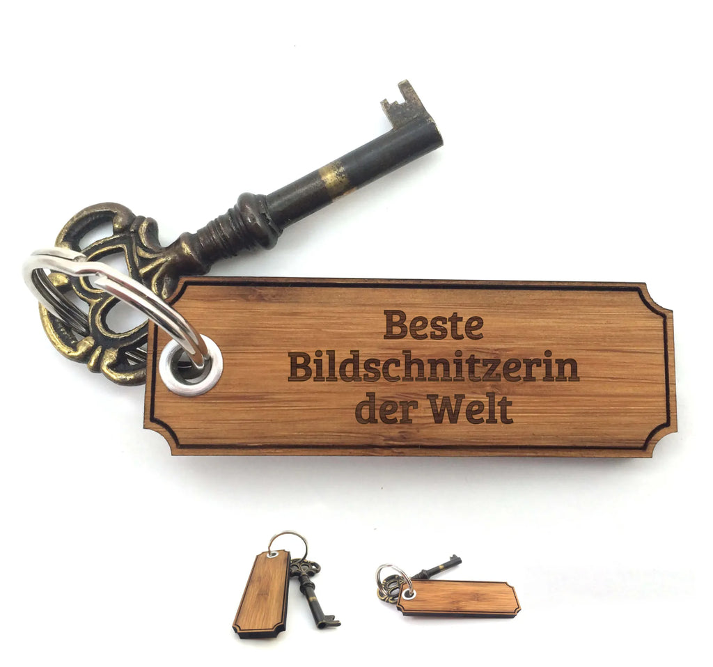 Schlüsselanhänger Classic Gravur Bildschnitzerin Schlüsselanhänger, Anhänger, Taschenanhänger, Glücksbringer, Schlüsselbund, Schlüsselanhänger Holz, Schlüsselanhänger aus Holz, Holz Schlüsselanhänger, Holzschlüsselanhänger, Geschenke, Schenken, Gravur