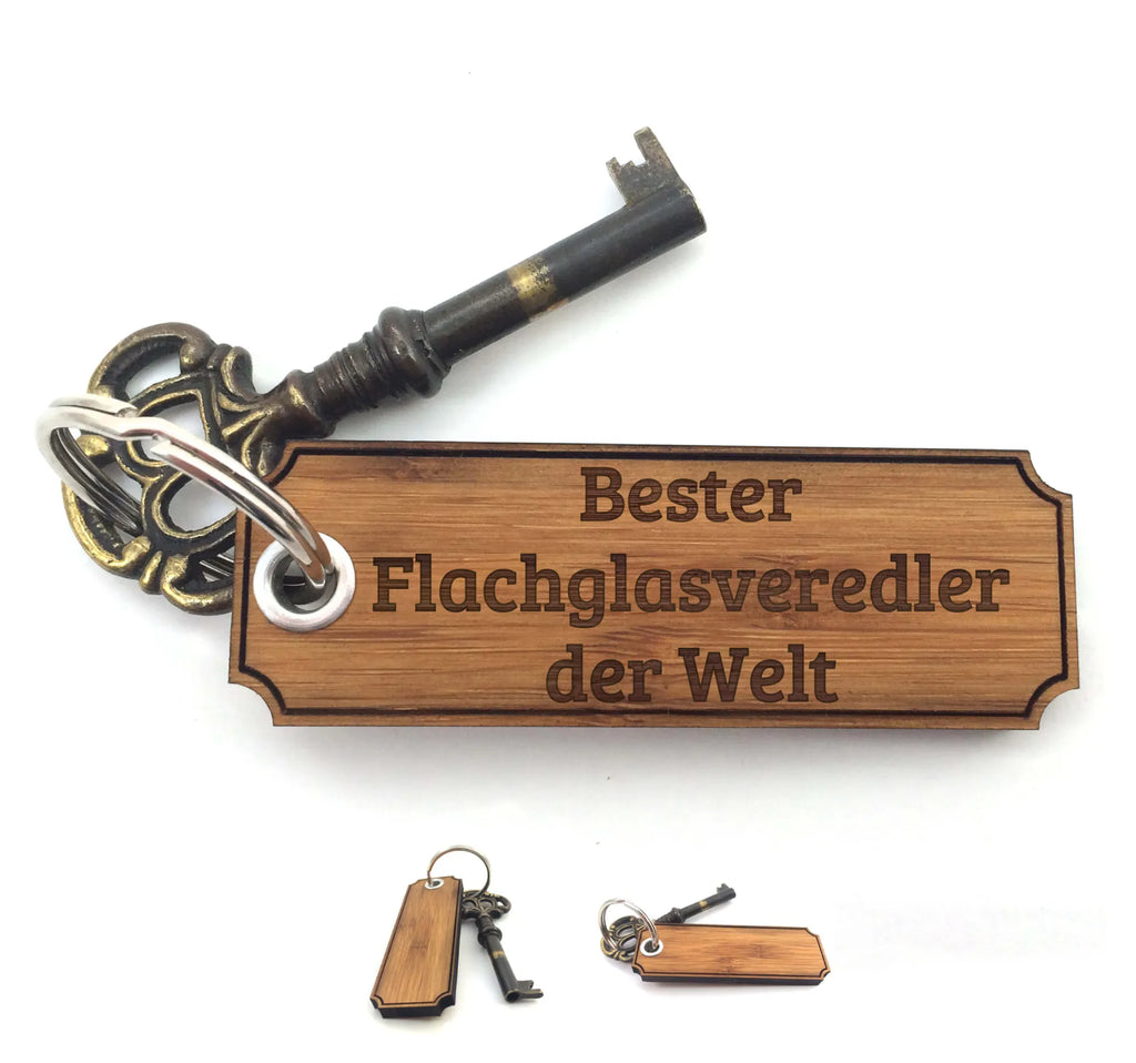 Schlüsselanhänger Classic Gravur Flachglasveredler Schlüsselanhänger, Anhänger, Taschenanhänger, Glücksbringer, Schlüsselbund, Schlüsselanhänger Holz, Schlüsselanhänger aus Holz, Holz Schlüsselanhänger, Holzschlüsselanhänger, Geschenke, Schenken, Gravur