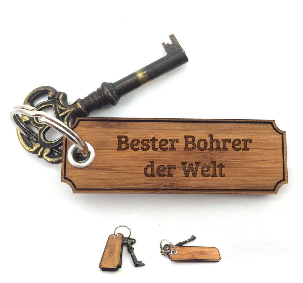 Schlüsselanhänger Classic Gravur Bohrer Schlüsselanhänger, Anhänger, Taschenanhänger, Glücksbringer, Schlüsselbund, Schlüsselanhänger Holz, Schlüsselanhänger aus Holz, Holz Schlüsselanhänger, Holzschlüsselanhänger, Geschenke, Schenken, Gravur