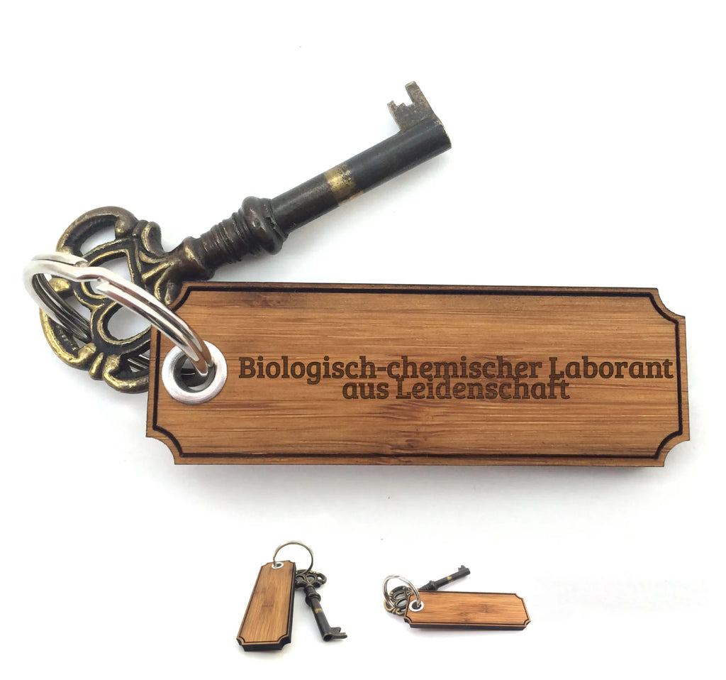 Schlüsselanhänger Classic Gravur Biologisch-chemischer Laborant Schlüsselanhänger, Anhänger, Taschenanhänger, Glücksbringer, Schlüsselbund, Schlüsselanhänger Holz, Schlüsselanhänger aus Holz, Holz Schlüsselanhänger, Holzschlüsselanhänger, Geschenke, Schenken, Gravur