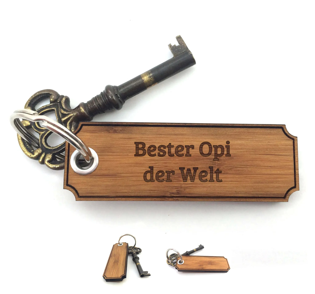 Schlüsselanhänger Classic Gravur Opi Schlüsselanhänger, Anhänger, Taschenanhänger, Glücksbringer, Schlüsselbund, Schlüsselanhänger Holz, Schlüsselanhänger aus Holz, Holz Schlüsselanhänger, Holzschlüsselanhänger, Geschenke, Schenken, Gravur