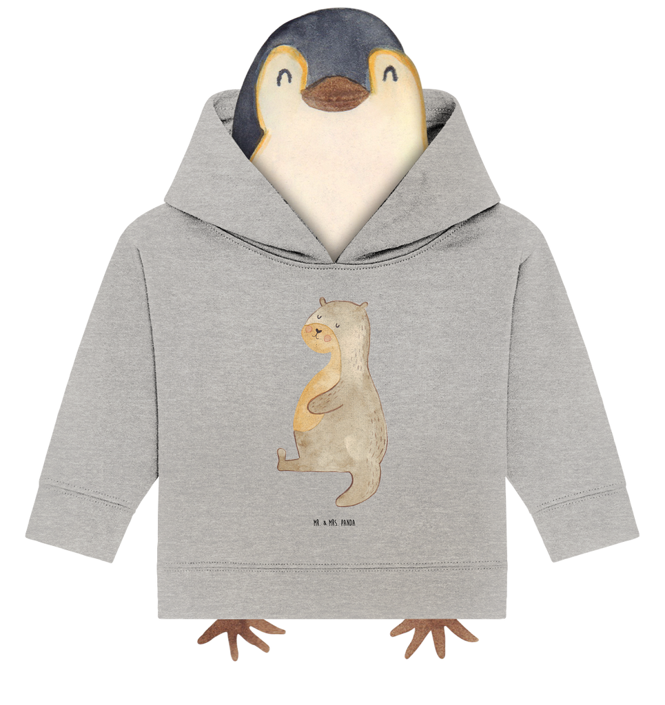 Organic Baby Hoodie Otter Bauch Baby Kapuzenshirt, Baby Kapuzensweatshirt, Baby Hoodie, Baby Pullover, Otter, Fischotter, Seeotter, Otter Seeotter See Otter