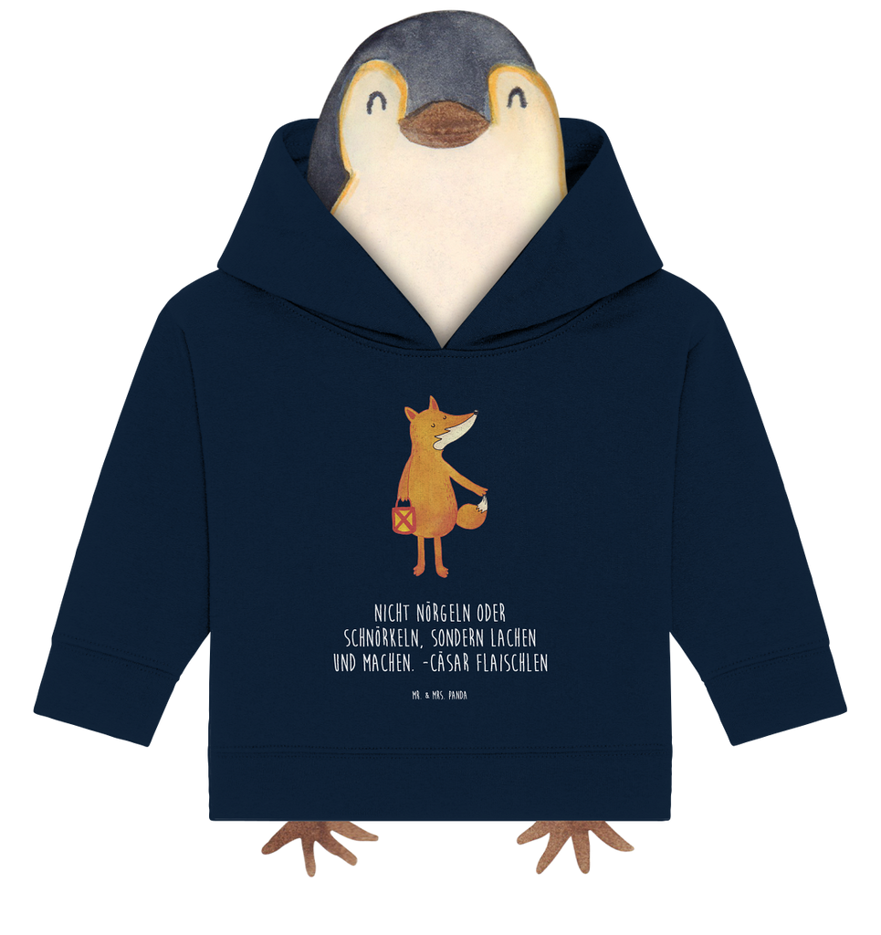 Organic Baby Hoodie Fuchs Laterne Baby Kapuzenshirt, Baby Kapuzensweatshirt, Baby Hoodie, Baby Pullover, Fuchs, Füchse, Spruch trösten, Liebeskummer Spruch, Laterne, Sankt Martin, Laternenumzug, Aufmuntern, Cäsar Otto Hugo Flaischlen