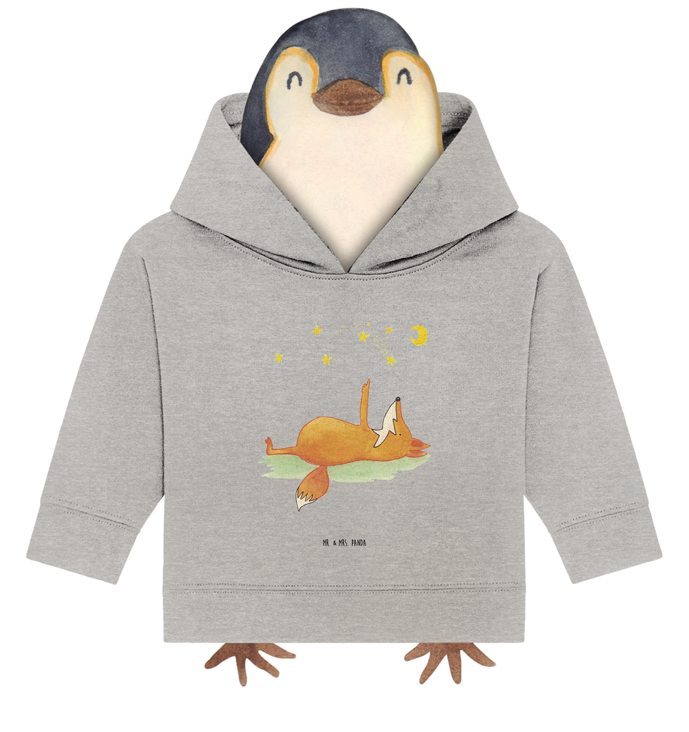 Organic Baby Hoodie Fuchs Sterne Baby Kapuzenshirt, Baby Kapuzensweatshirt, Baby Hoodie, Baby Pullover, Fuchs, Füchse, tröstende Worte, Spruch positiv, Spruch schön, Romantik, Always Look on the Bright Side of Life