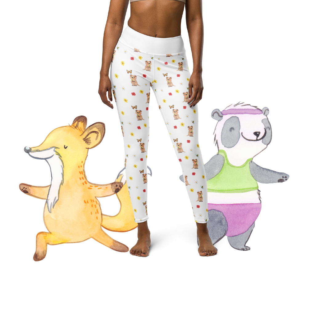 Yogahose Quokka Happy Muster Yogapants, Yogaleggings, Yogaleggins, Yogahose Damen, Yogahose, Frauen, Yogahose Mädchen, Yogahose Kinder, Yogahose Herren, Yogahose Männer, Tiermotive, Gute Laune, lustige Sprüche, Tiere, Quokka, Verschieben, Aufschieberitis, Lustiger Spruch, Niedliches Tier, Dinge erledigen