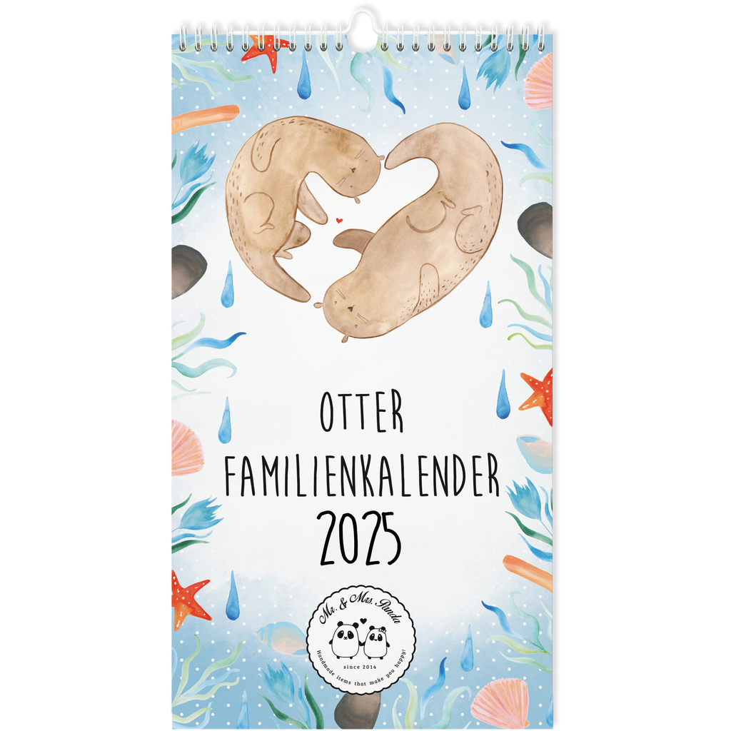 Familienkalender 2025 Otter Collection Familienplaner, Kalender, Jahreskalender, Terminplaner, Kalender mit Feiertagen, Otter, Fischotter, Seeotter