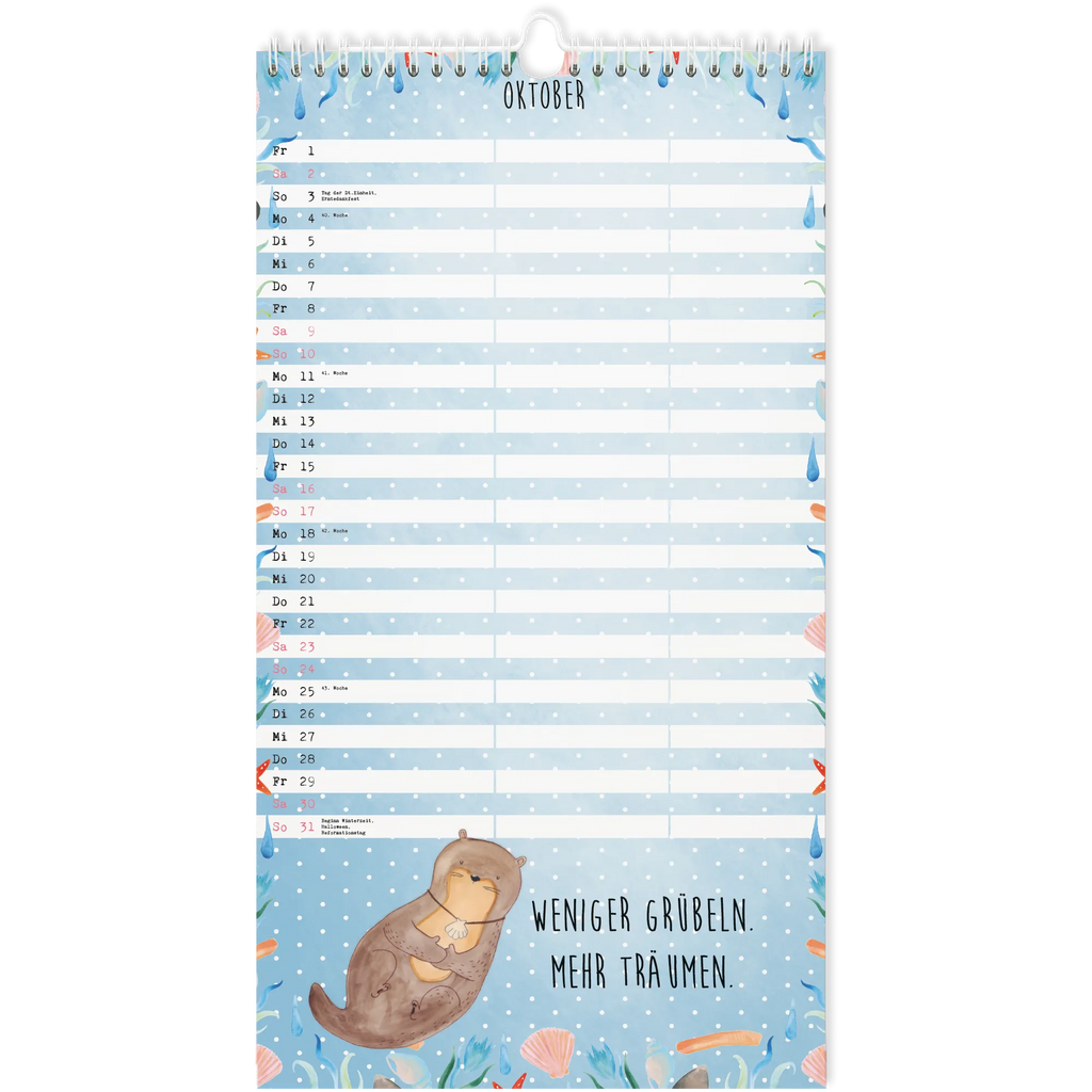 Partnerkalender 2025 Otter Collection Kalender, Kalender für Paare, Jahreskalender, gemeinsamer Kalender, Kalender für zwei, Wandkalender, Otter, Fischotter, Seeotter