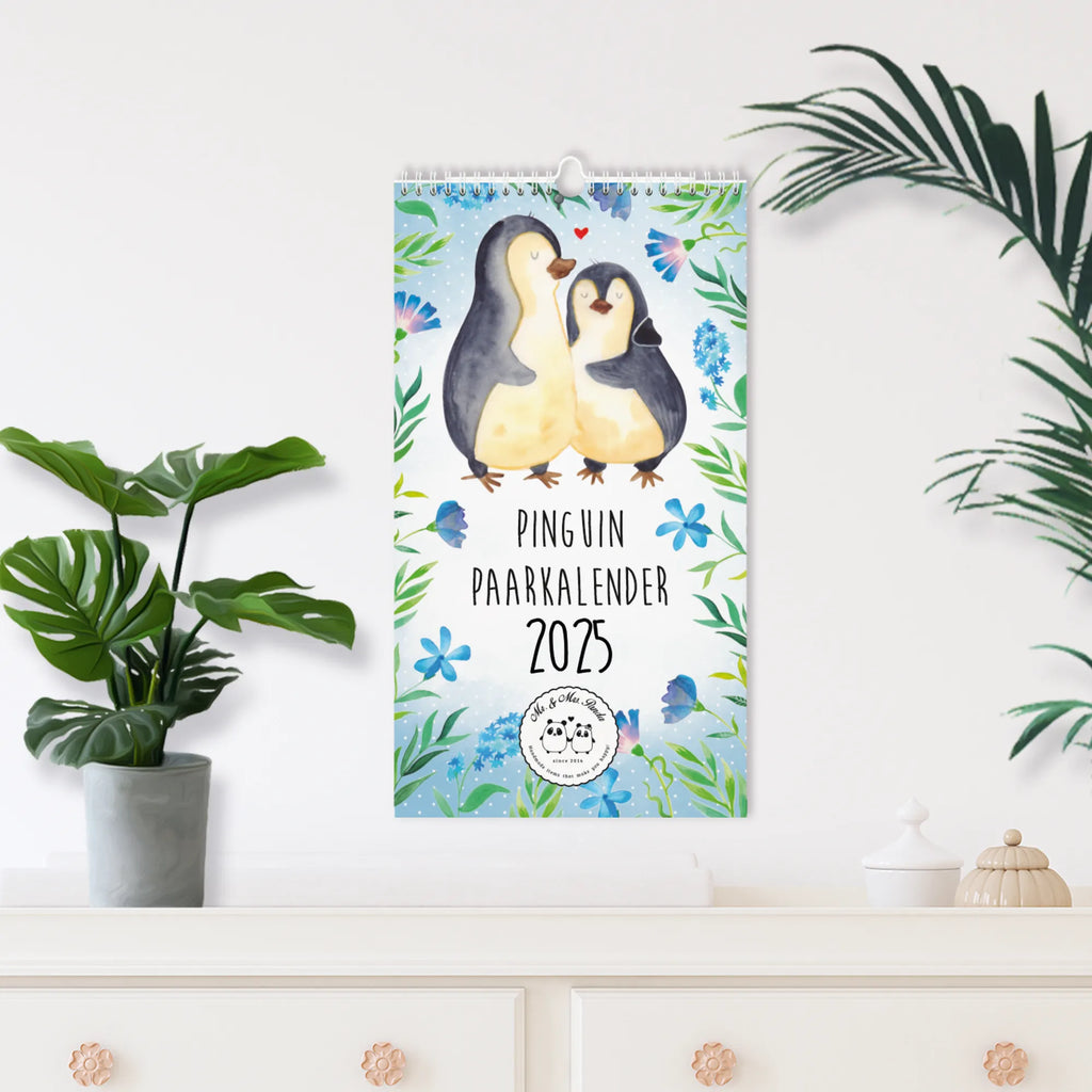 Partnerkalender 2025 Pinguin Collection Kalender, Kalender für Paare, Jahreskalender, gemeinsamer Kalender, Kalender für zwei, Wandkalender, Pinguin