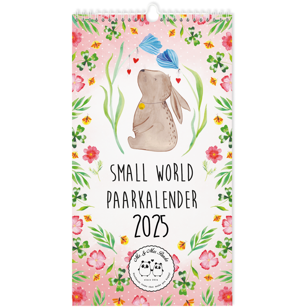 Partnerkalender 2025 Small World Collection Kalender, Kalender für Paare, Jahreskalender, gemeinsamer Kalender, Kalender für zwei, Wandkalender, Tiermotive, Gute Laune, lustige Sprüche, Tiere