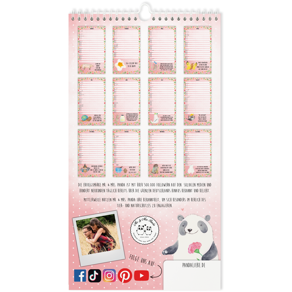 Partnerkalender 2025 Small World Collection Kalender, Kalender für Paare, Jahreskalender, gemeinsamer Kalender, Kalender für zwei, Wandkalender, Tiermotive, Gute Laune, lustige Sprüche, Tiere