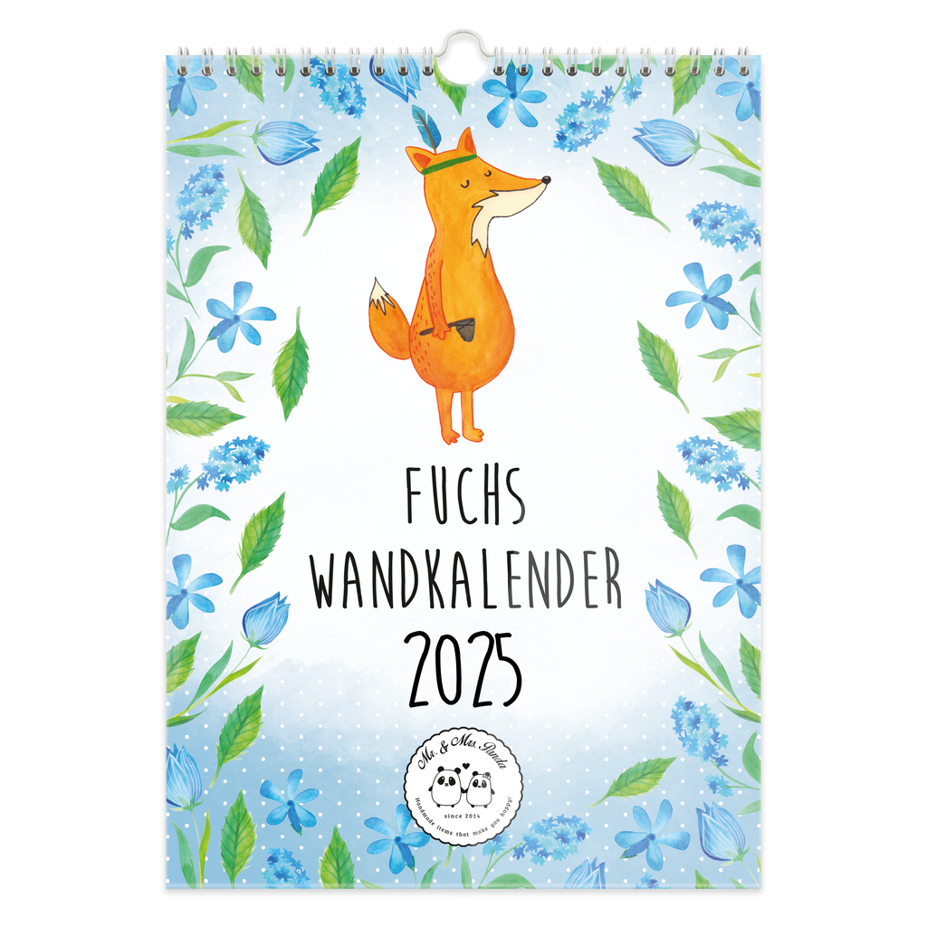 A4 Wandkalender 2025 Fuchs Collection Kalender, Jahreskalender, Terminplaner, Kalender mit Feiertagen, Küchenkalender, Fuchs