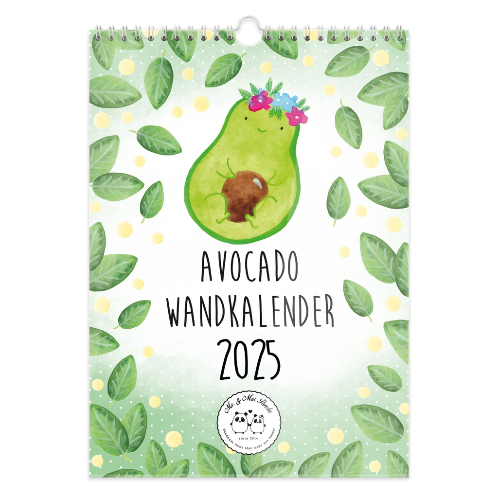 A4 Wandkalender 2025 Avocado Collection Kalender, Jahreskalender, Terminplaner, Kalender mit Feiertagen, Küchenkalender, Avocado, Veggie, Vegan, Gesund