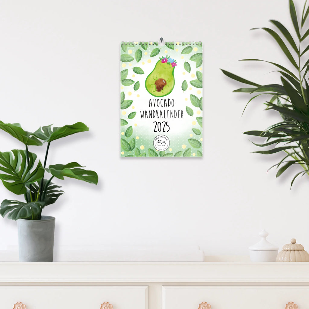 A4 Wandkalender 2025 Avocado Collection Kalender, Jahreskalender, Terminplaner, Kalender mit Feiertagen, Küchenkalender, Avocado, Veggie, Vegan, Gesund