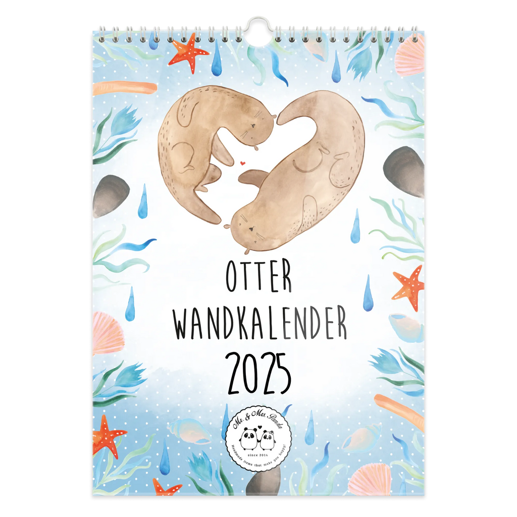 A4 Wandkalender 2025 Otter Collection Kalender, Jahreskalender, Terminplaner, Kalender mit Feiertagen, Küchenkalender, Otter, Fischotter, Seeotter