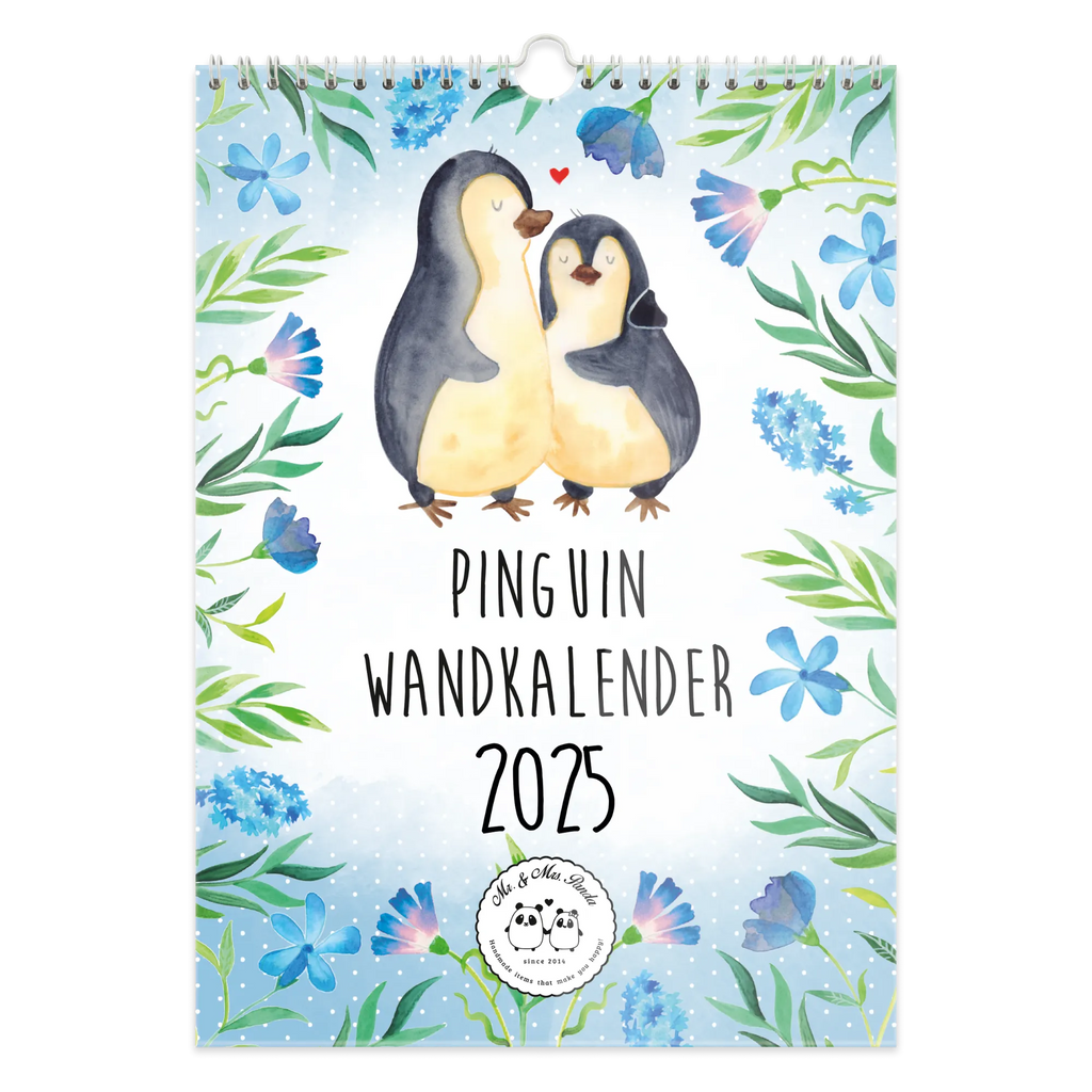 A4 Wandkalender 2025 Pinguin Collection Kalender, Jahreskalender, Terminplaner, Kalender mit Feiertagen, Küchenkalender, Pinguin