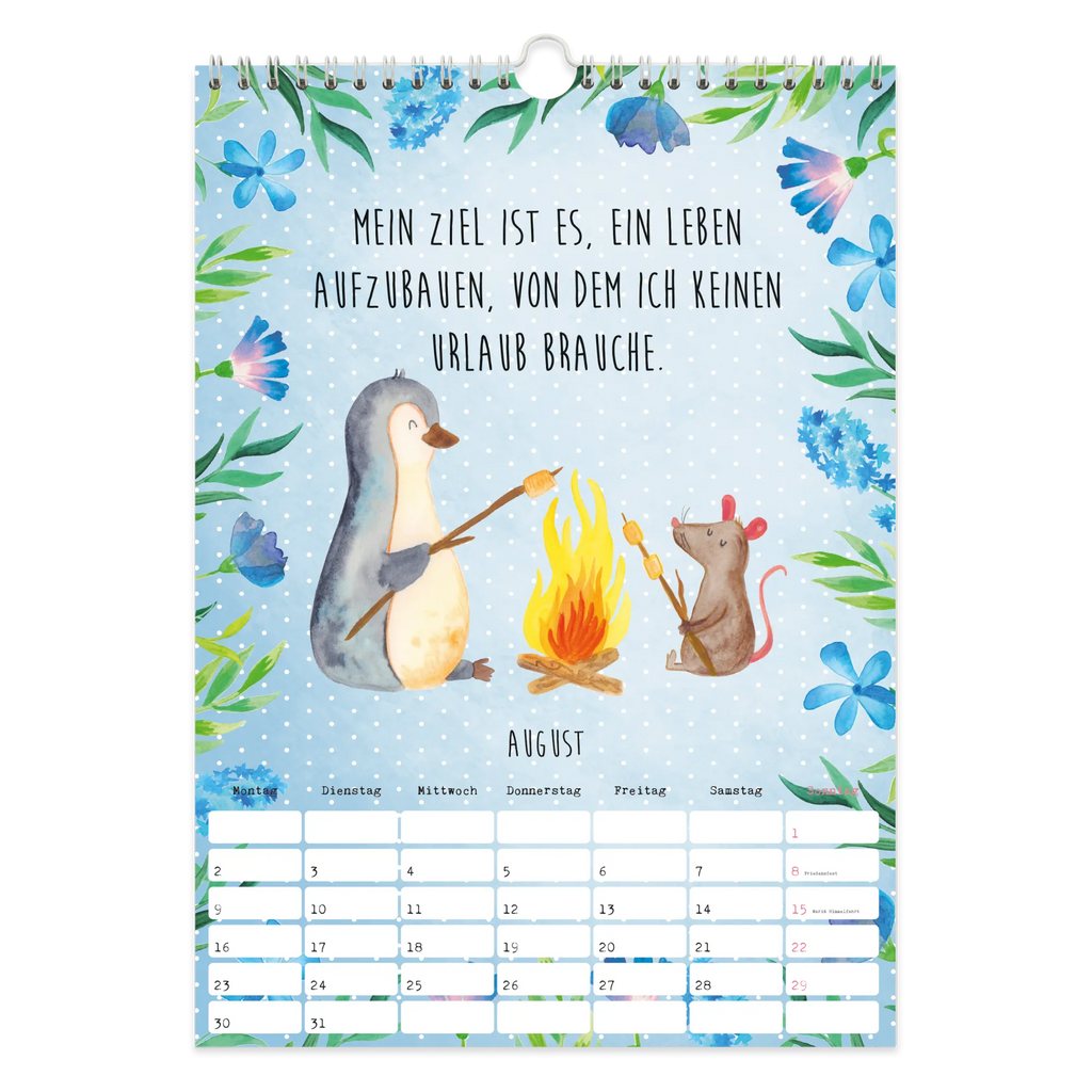 A4 Wandkalender 2025 Pinguin Collection Kalender, Jahreskalender, Terminplaner, Kalender mit Feiertagen, Küchenkalender, Pinguin